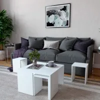 Набор журнальных столиков Trendy Ortanca GTR000573 Белый photo 3