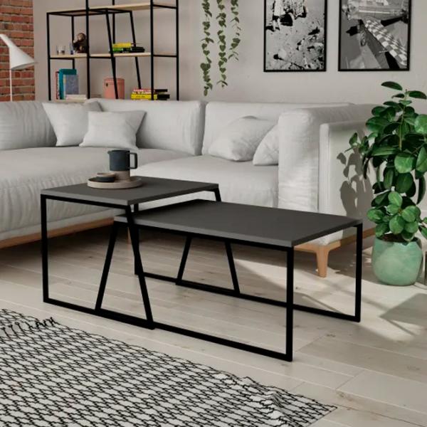 Набор журнальных столиков Trendy Orta Sehpa GTR000569 Антрацит photo 8