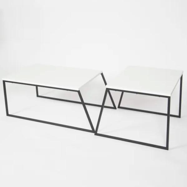 Set măsuțe de cafea Trendy Orta Sehpa GTR000570 White photo 2