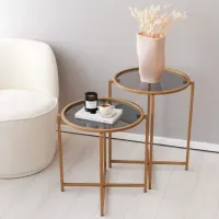 Set măsuțe de cafea Trendy S406 GTR000850 Gold photo 2