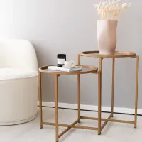 Set măsuțe de cafea Trendy S406 GTR000850 Gold photo 3