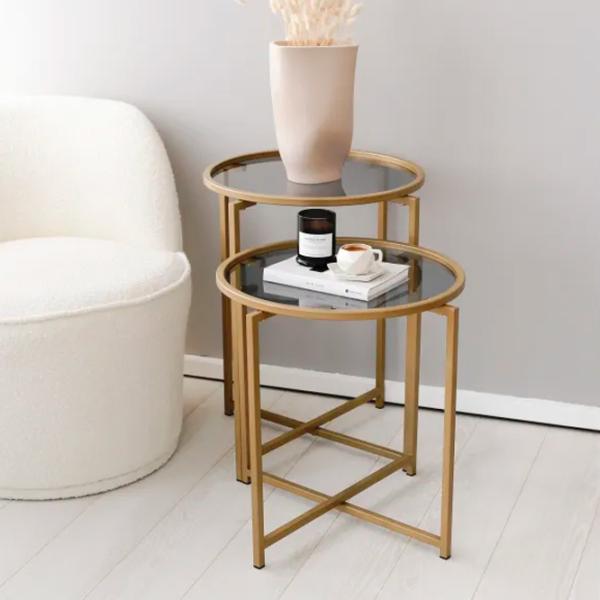 Set măsuțe de cafea Trendy S406 GTR000850 Gold photo 5