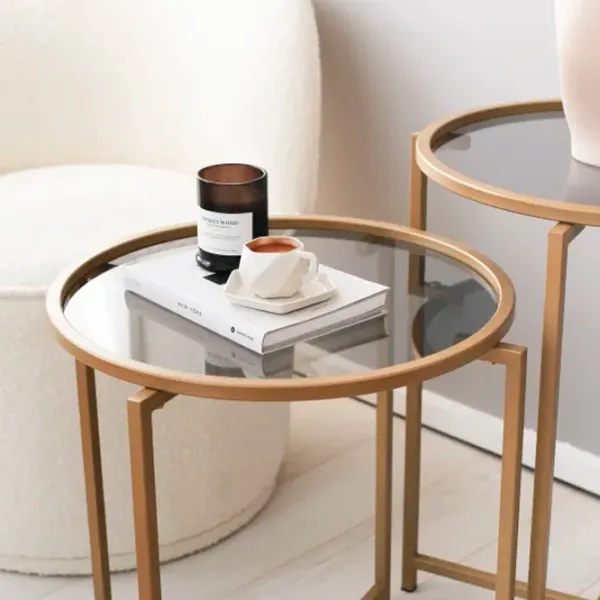 Set măsuțe de cafea Trendy S406 GTR000850 Gold photo 7
