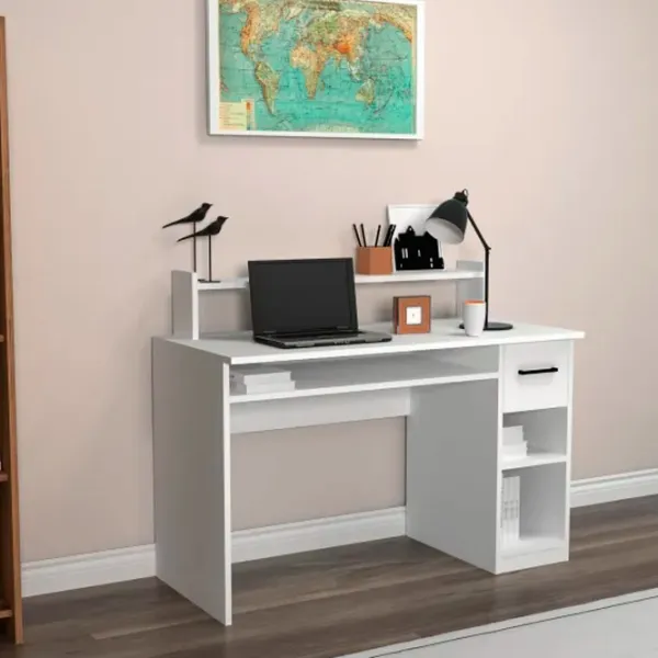 Masă de birou Trendy Eslem PAL/ White photo 3