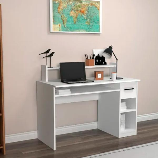 Masă de birou Trendy Eslem PAL/ White photo 3