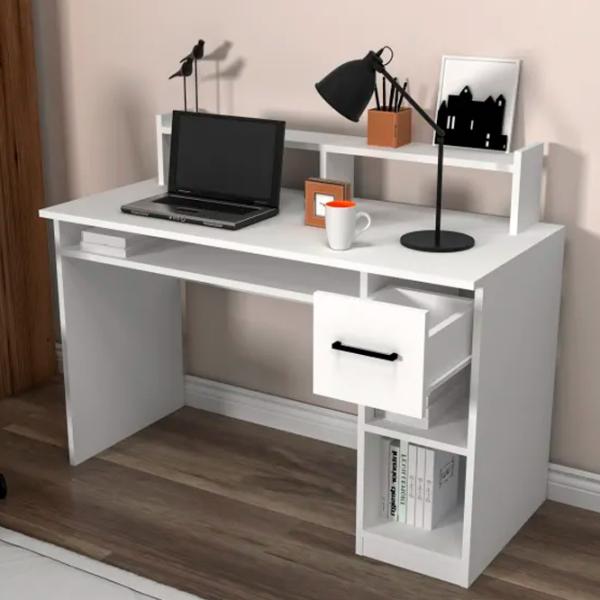 Masă de birou Trendy Eslem PAL/ White photo 5