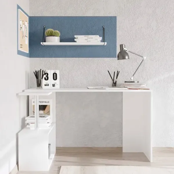 Masă de birou Trendy Gelincik PAL melaminat/ White photo 3