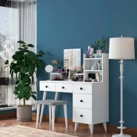 Туалетный столик Trendy BJ101 ДСП меламин / White photo 2