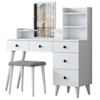 Туалетный столик Trendy BJ101 ДСП меламин / White photo 5