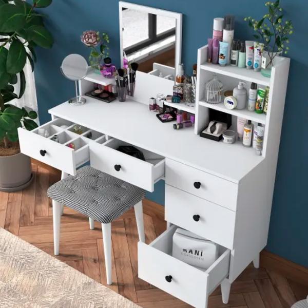 Туалетный столик Trendy BJ101 ДСП меламин / White photo 6