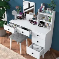 Туалетный столик Trendy BJ101 ДСП меламин / White photo 6