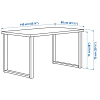 Кухонный стол зафиксированный Ikea Skalsta U ДСП/ Дуб Сонома photo 4