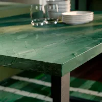 Кухонный стол зафиксированный Ikea Skalsta U ДСП/ Зеленый photo 3