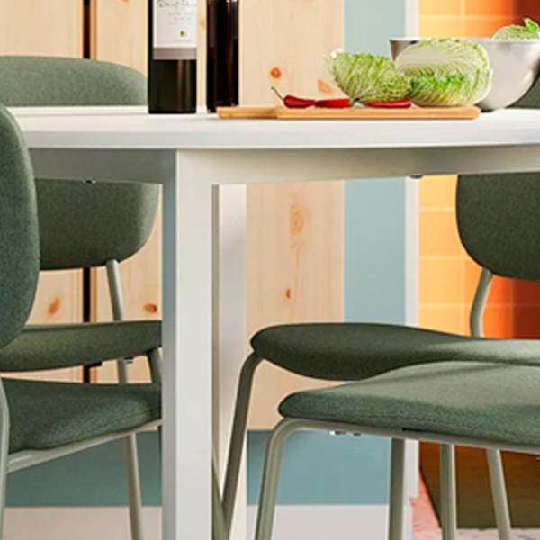 Кухонный стол зафиксированный Ikea Vihals ДСП/ Белый photo 4