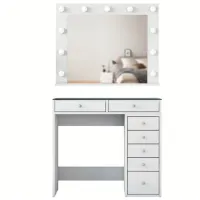 Туалетный столик Mirage Meble BJ117 ДСП меламин / White photo 2