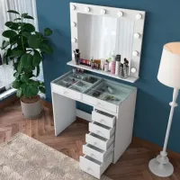 Туалетный столик Mirage Meble BJ117 ДСП меламин / White photo 4