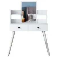 Masă de toaletă Mirage Meble BJ102 PAL melaminat / White photo 3