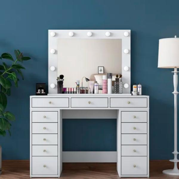 Туалетный столик Trendy BJ119 ДСП меламин / White photo 5