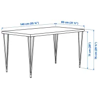 Кухонный стол зафиксированный Ikea Skalsta ДСП/ Коричневый photo 4