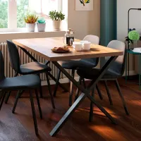 Кухонный стол зафиксированный Ikea Skalsta X ДСП/ Коричневый photo 3