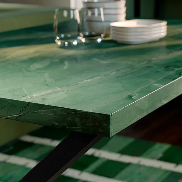 Кухонный стол зафиксированный Ikea Skalsta X ДСП/ Зеленый photo 4