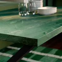Кухонный стол зафиксированный Ikea Skalsta X ДСП/ Зеленый photo 4