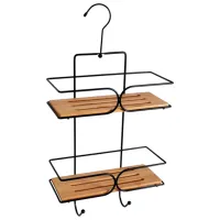 Raft pentru baie Bisk Plain Metal / Beige Black