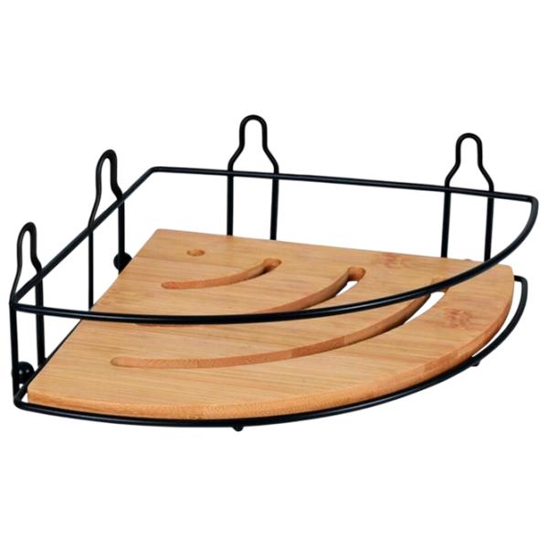Raft pentru baie Bisk Plain Metal / Beige Black photo 1