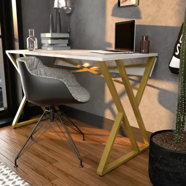Masă de birou Trendy Gyza PAL melaminat/ White photo 3