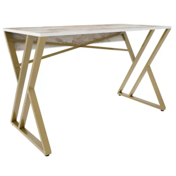 Masă de birou Trendy Gyza PAL melaminat/ White photo 4