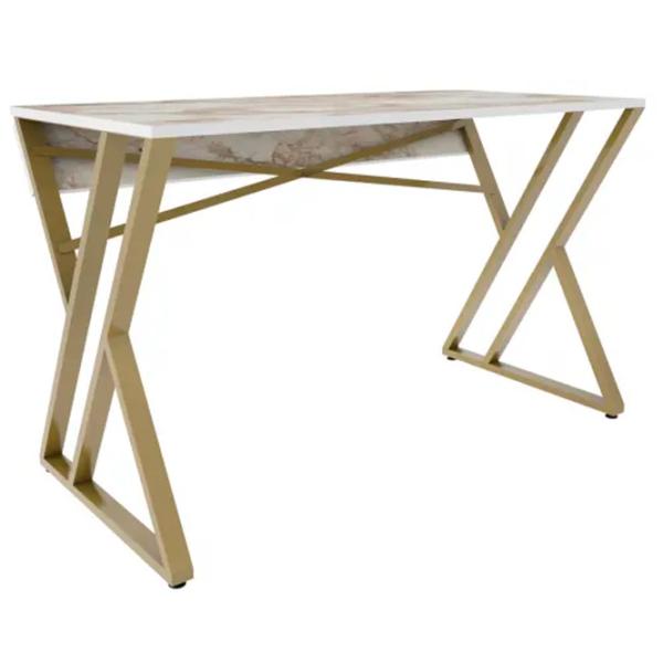 Masă de birou Trendy Gyza PAL melaminat/ White photo 4