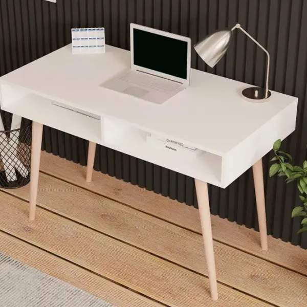 Masă de birou Trendy Cisto PAL melaminat/ White photo 5