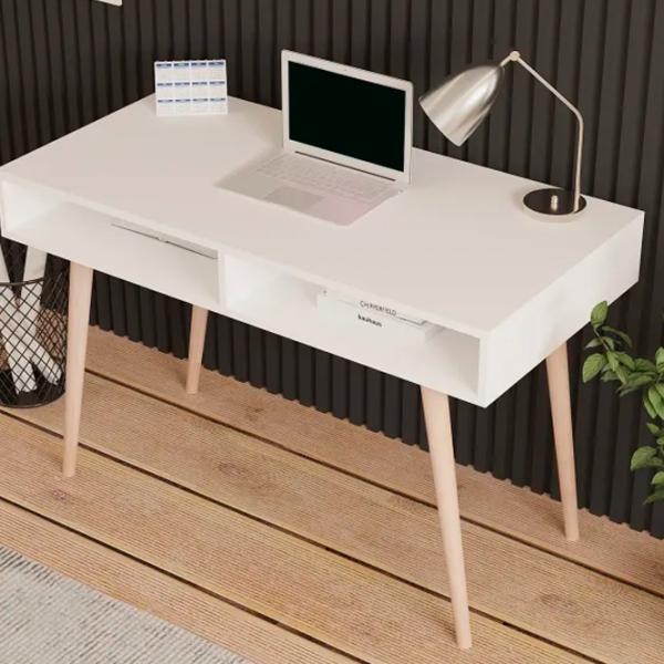 Masă de birou Trendy Cisto PAL melaminat/ White photo 5