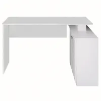 Masă de birou Trendy Basak PAL melaminat/ White