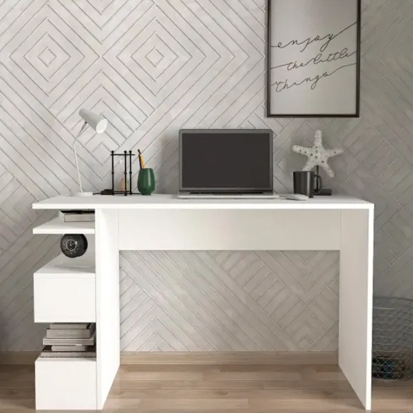 Masă de birou Trendy Snake PAL melaminat/ White photo 3