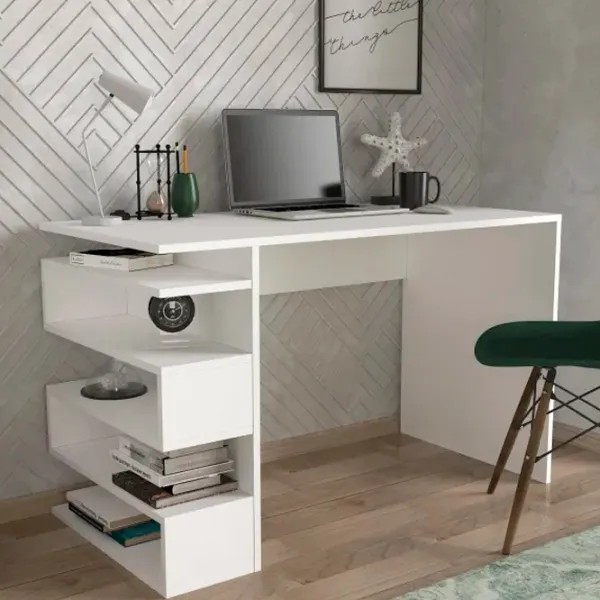 Masă de birou Trendy Snake PAL melaminat/ White photo 4