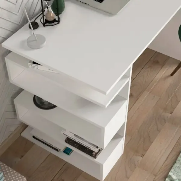 Masă de birou Trendy Snake PAL melaminat/ White photo 6