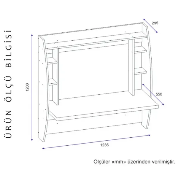 Masă de birou Trendy Buglem PAL/ White photo 5