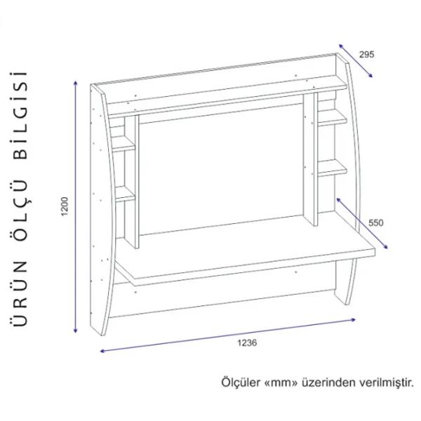 Masă de birou Trendy Buglem PAL/ White photo 5