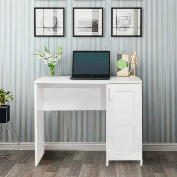 Masă de birou Trendy Mundus PAL melaminat/ White photo 3