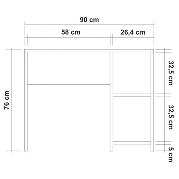 Masă de birou Trendy Mundus PAL melaminat/ White photo 5