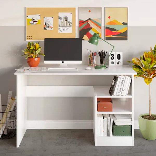 Masă de birou Trendy Bahar PAL melaminat/ White photo 4