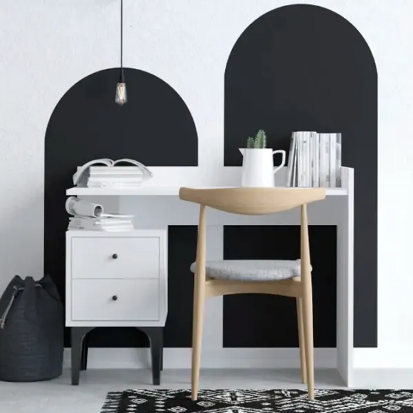 Masă de birou Trendy Dow PAL melaminat/ White photo 3
