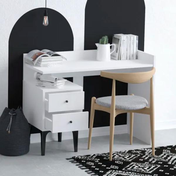 Masă de birou Trendy Dow PAL melaminat/ White photo 4