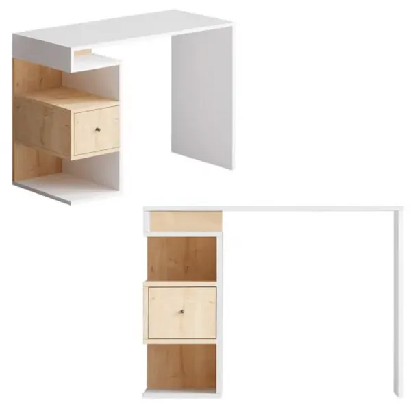 Masă de birou Trendy Tempus PAL melaminat/ White photo 2