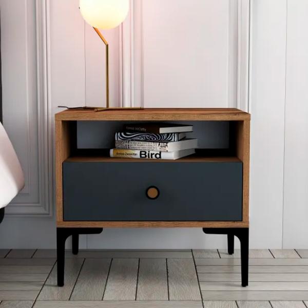 Noptiere Trendy Lizbon 50.8 x 56 x 40 / Metal / Black photo 3
