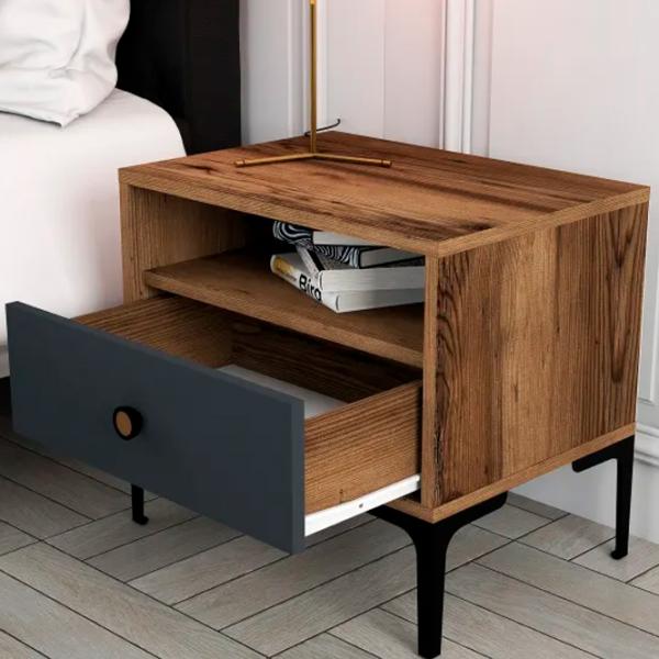 Noptiere Trendy Lizbon 50.8 x 56 x 40 / Metal / Black photo 5