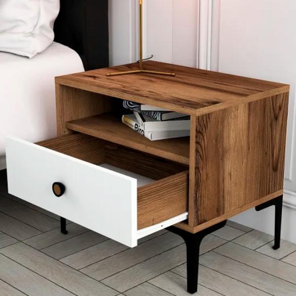 Noptiere Trendy Lizbon 50.8 x 56 x 40 / Metal / Black photo 5