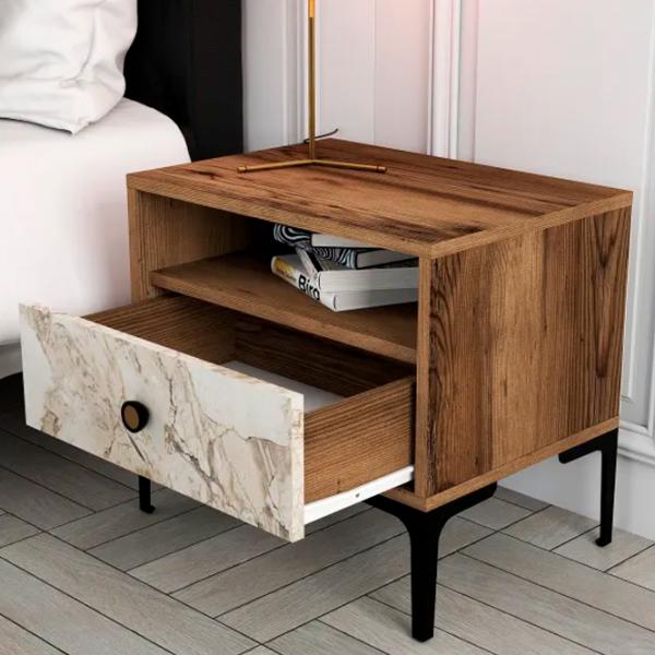 Noptiere Trendy Lizbon 50.8 x 56 x 40 / Metal / Black photo 5