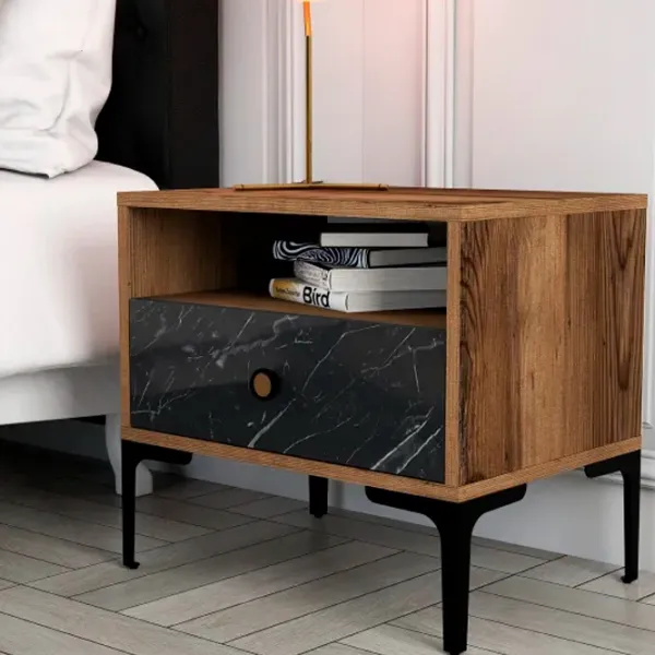 Noptiere Trendy Lizbon 50.8 x 56 x 40 / Metal / Black photo 2